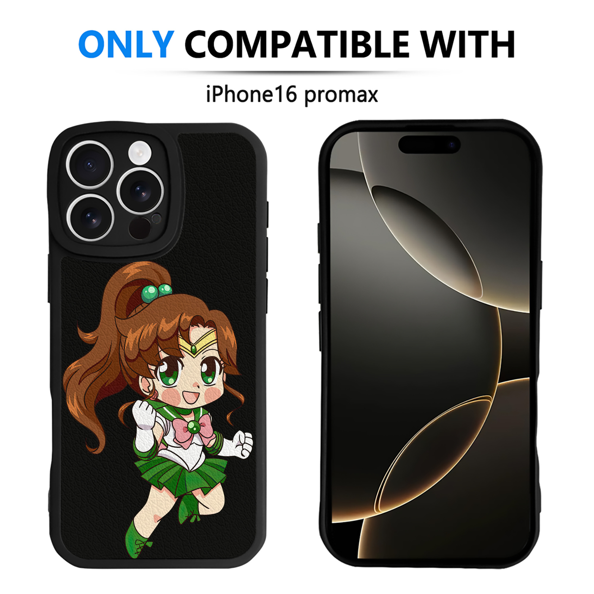 （画像用） 美少女戦士セーラームーン 木野 まこと きの まこと Sailor Moon Kino Makoto （セーラージュピター；Sailor Jupiter） 【iPhone 16シリーズ対応】シリコンスマホケース（レザー調） 材質：シリコン